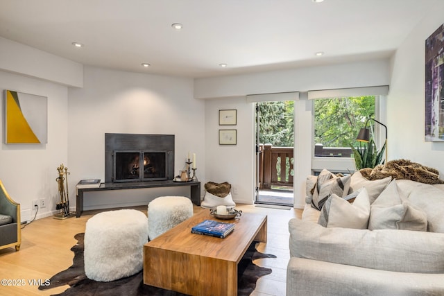 103 Willow Pl Unit 301, Vail, CO 81657 - living area with wood finished floors and recessed lighting