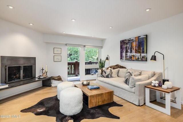 103 Willow Pl Unit 301, Vail, CO 81657 - living room featuring wood finished floors and recessed lighting