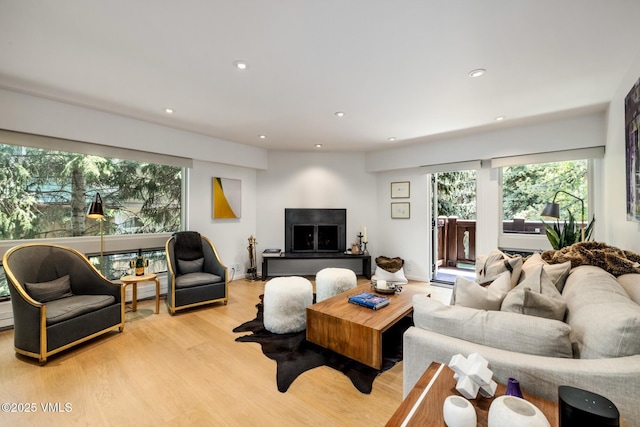 103 Willow Pl Unit 301, Vail, CO 81657 - living area with light wood finished floors and recessed lighting
