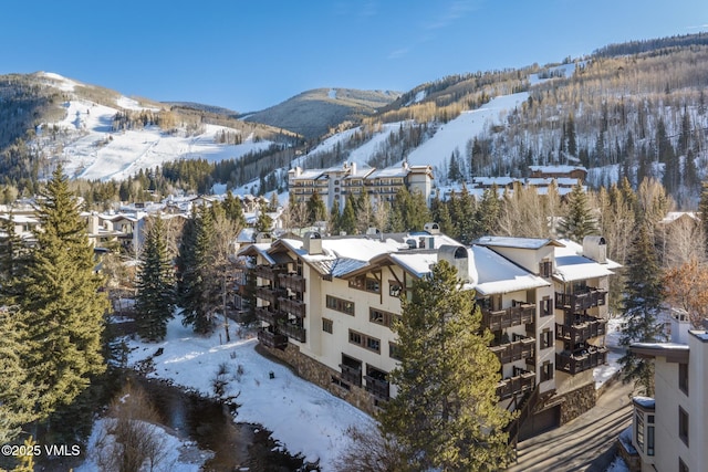 103 Willow Pl Unit 301, Vail, CO 81657 - snowy aerial view featuring a mountain view