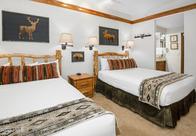 120 Offerson Rd Unit 6140, Beaver Creek, CO 81620 - carpeted bedroom featuring ensuite bathroom