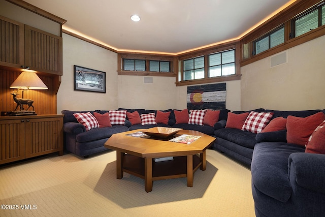 780 Potato Patch Dr, Vail, CO 81657 - living area featuring light colored carpet and recessed lighting