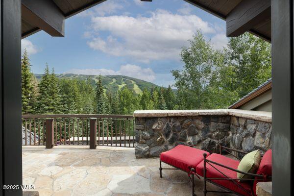 780 Potato Patch Dr, Vail, CO 81657 - view of patio featuring a forest view