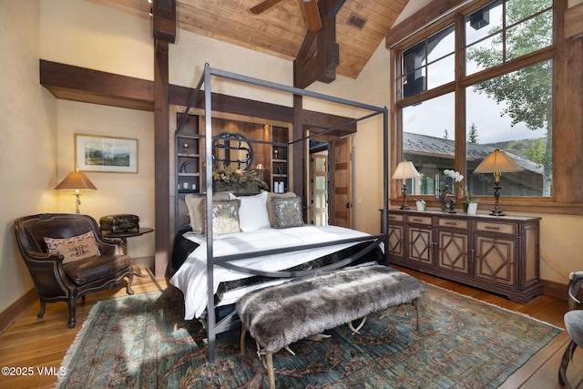 780 Potato Patch Dr, Vail, CO 81657 - bedroom with wooden ceiling and wood finished floors