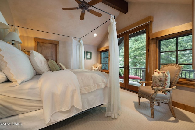780 Potato Patch Dr, Vail, CO 81657 - bedroom with access to exterior, french doors, recessed lighting, and carpet floors