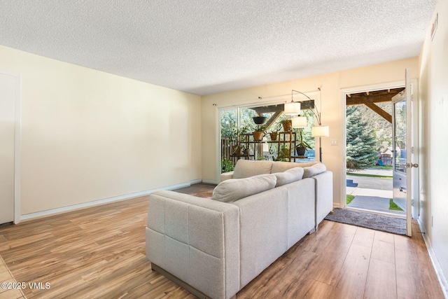 600 Price Ln Unit 1, Gypsum, CO 81637 - living area with light wood-style flooring and a textured ceiling