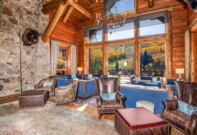 130 Daybreak Rd # Hs619, Avon, CO 81620 - sunroom with a chandelier and beam ceiling