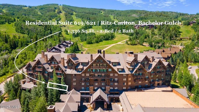 130 Daybreak Rd # Hs619, Avon, CO 81620 - view of property location with a heavily wooded area and property boundaries highlighted