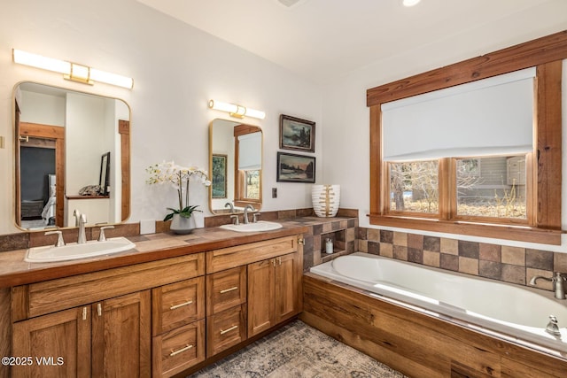 674 Hernage Creek Rd, Eagle, CO 81631 - bathroom with double vanity and a garden tub