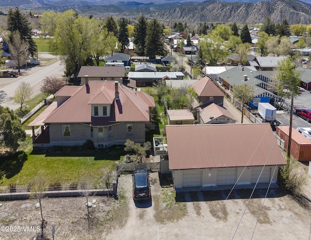 409 Washington St, Eagle, CO 81631 - aerial view of residential area featuring a mountainous background