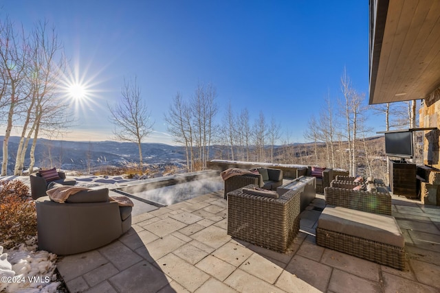 view of patio with an outdoor living space