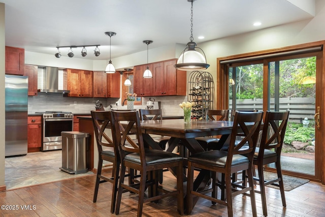 103 Meile Ln, Edwards, CO 81632 - dining area with light wood finished floors and recessed lighting