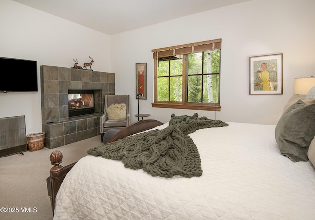 2241 Tahoe Dr, Vail, CO 81657 - carpeted bedroom with a fireplace