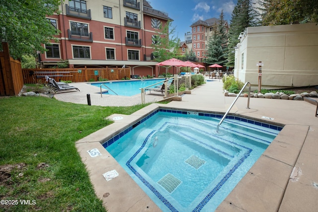 684 W Lionshead Cir Unit 304, Vail, CO 81657 - community pool with a hot tub and a patio