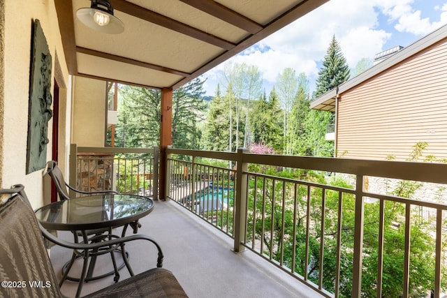 380 E Lionshead Cir Unit 160, Vail, CO 81657 - balcony with view of pool