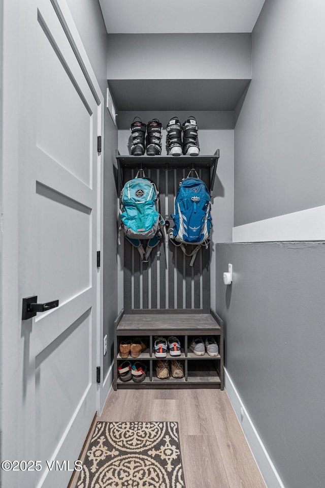 408 El Lobo Ln, Fairplay, CO 80440 - mudroom featuring wood finished floors and baseboards