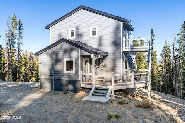 408 El Lobo Ln, Fairplay, CO 80440 - rear view of property featuring a deck