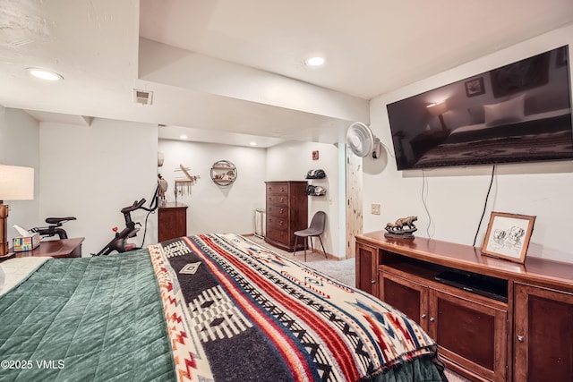 bedroom with carpet floors