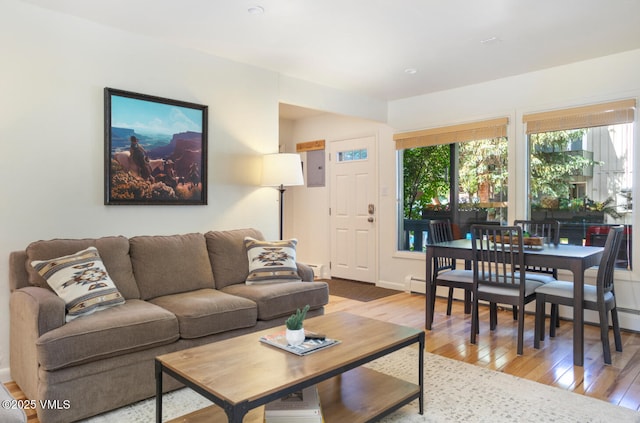909 Red Sandstone Rd Unit B2, Vail, CO 81657 - living room with light wood-style floors and baseboards