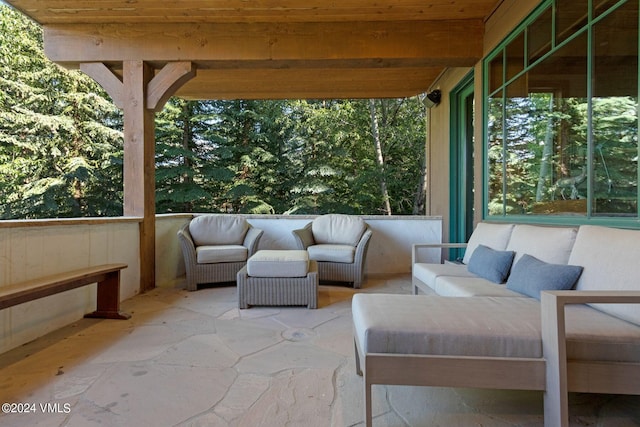 view of patio / terrace featuring an outdoor hangout area