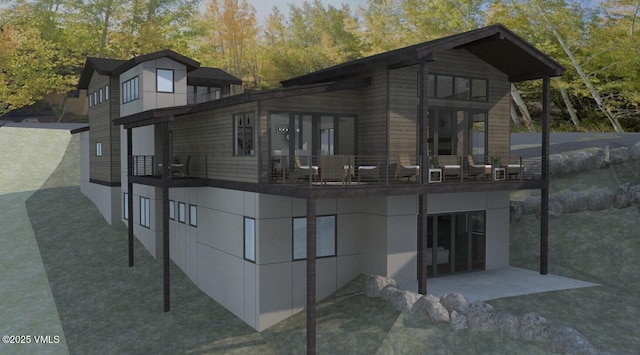 2332 Fox Ln, Avon, CO 81620 - back of house with a balcony and a patio