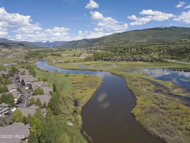 1404 Crazy Horse Cir Unit 1404, Edwards, CO 81632 - aerial view of property's location featuring a water and mountain view