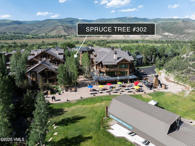 627 Sawatch Dr Unit 302, Edwards, CO 81632 - aerial view of property and surrounding area featuring a mountain backdrop