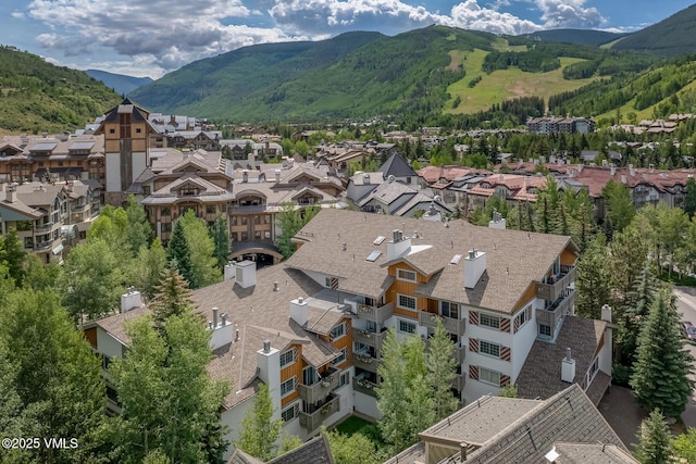 9 Vail Rd Unit 1J, Vail, CO 81657 - aerial perspective of suburban area with a mountain backdrop