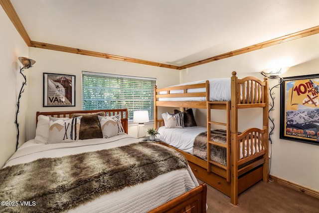 9 Vail Rd Unit 1J, Vail, CO 81657 - bedroom with ornamental molding and carpet floors