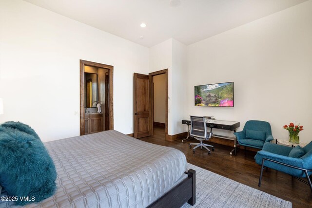 bedroom featuring hardwood / wood-style flooring