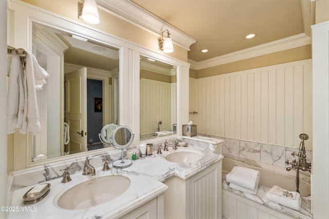 1 Willow Bridge Rd Unit 36, Vail, CO 81657 - full bath featuring double vanity and ornamental molding