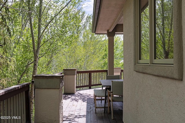 220 Singletree Rd, Edwards, CO 81632 - wooden terrace with outdoor dining area