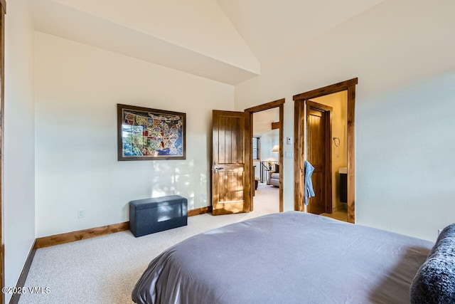 44 Conestoga Cir, Edwards, CO 81632 - bedroom featuring carpet flooring and vaulted ceiling