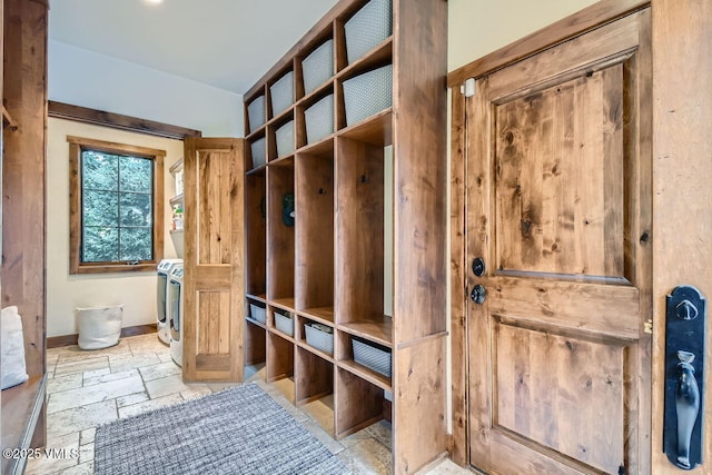 44 Conestoga Cir, Edwards, CO 81632 - mudroom featuring baseboards and stone tile flooring