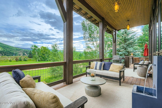 44 Conestoga Cir, Edwards, CO 81632 - sunroom with an outdoor living space, floor to ceiling windows, healthy amount of natural light, and a deck