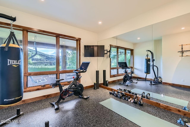 44 Conestoga Cir, Edwards, CO 81632 - workout room with recessed lighting
