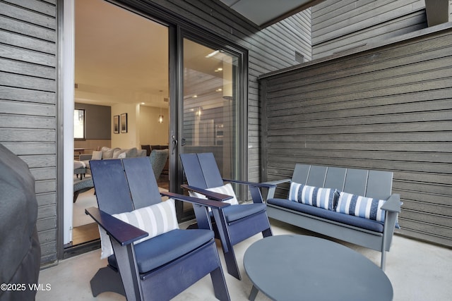 view of patio with an outdoor living space