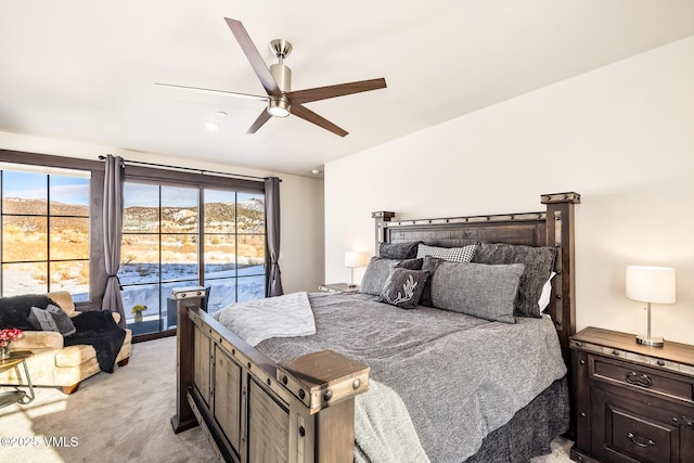 481 Hunters View Ln, Eagle, CO 81631 - carpeted bedroom with ceiling fan and access to outside