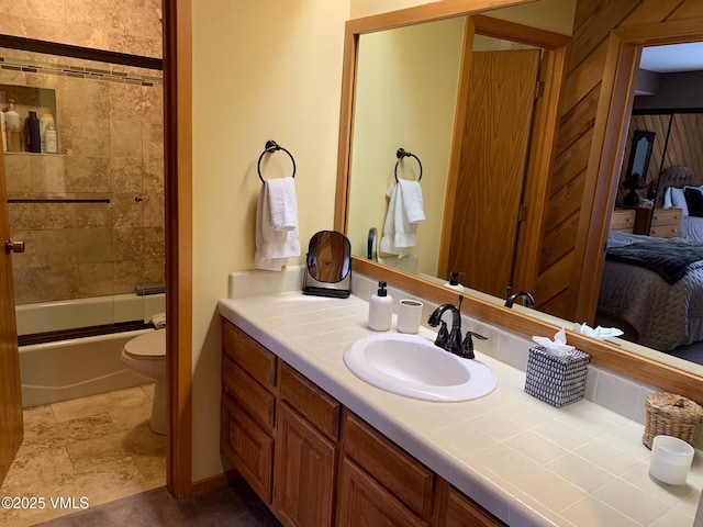 000149 Willis Pl Unit 140, Beaver Creek, CO 81620 - ensuite bathroom featuring vanity, toilet, and shower / bath combination with glass door