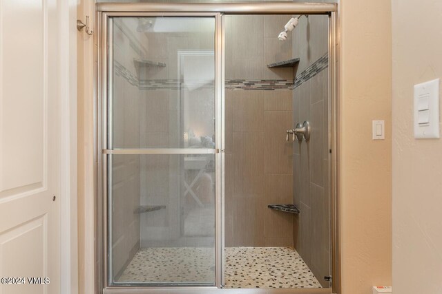 bathroom with an enclosed shower