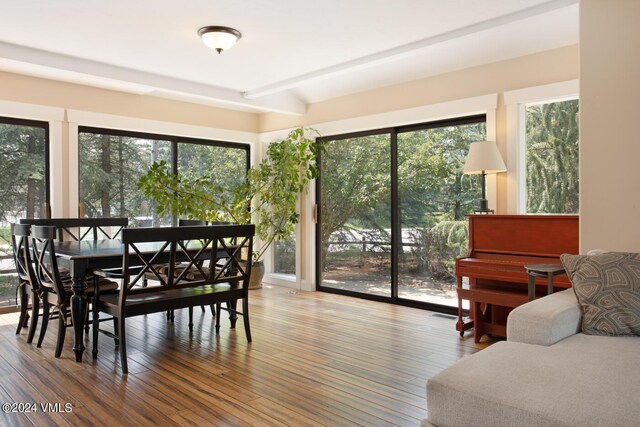 dining room featuring wood-type flooring