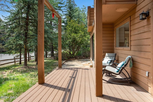 view of wooden deck