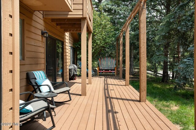 view of wooden deck