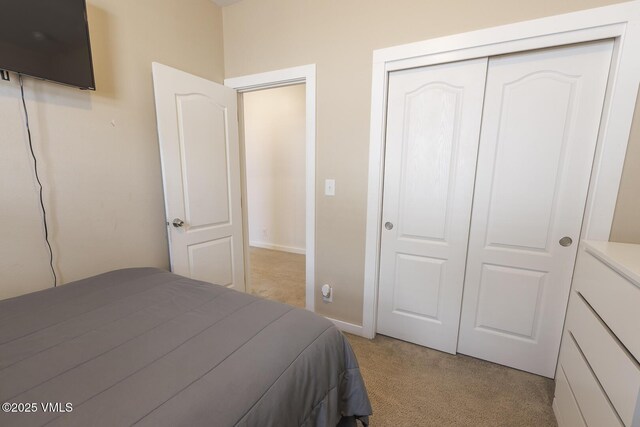44 Salmon Loop, Gypsum, CO 81637 - bedroom with light carpet, a closet, and baseboards