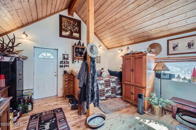 425 Howard St, Eagle, CO 81631 - foyer entrance featuring wood ceiling and light wood-style flooring