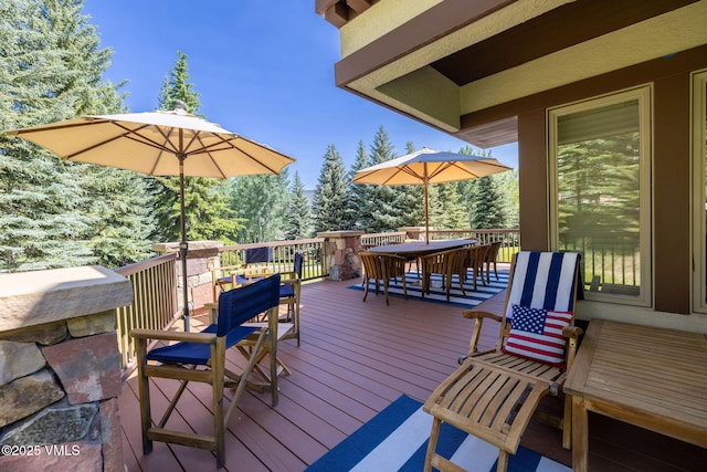 51 Hillside Ct W, Edwards, CO 81632 - wooden terrace featuring outdoor dining space