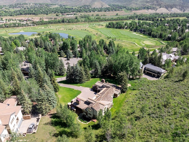 51 Hillside Ct W, Edwards, CO 81632 - aerial view of property's location featuring a water and mountain view, a golf club, and nearby suburban area