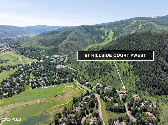 51 Hillside Ct W, Edwards, CO 81632 - aerial overview of property's location with mountains and property boundaries highlighted