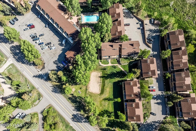 4031 Bighorn Rd Unit 9-H, Vail, CO 81657 - aerial overview of property's location featuring a pool