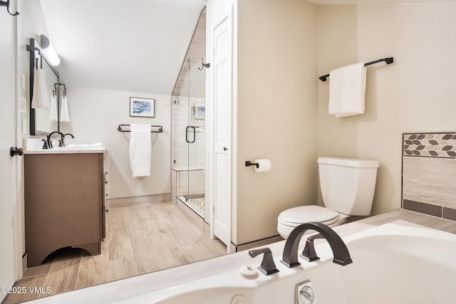 4031 Bighorn Rd Unit 9-H, Vail, CO 81657 - bathroom with vanity, a bath, and a shower stall